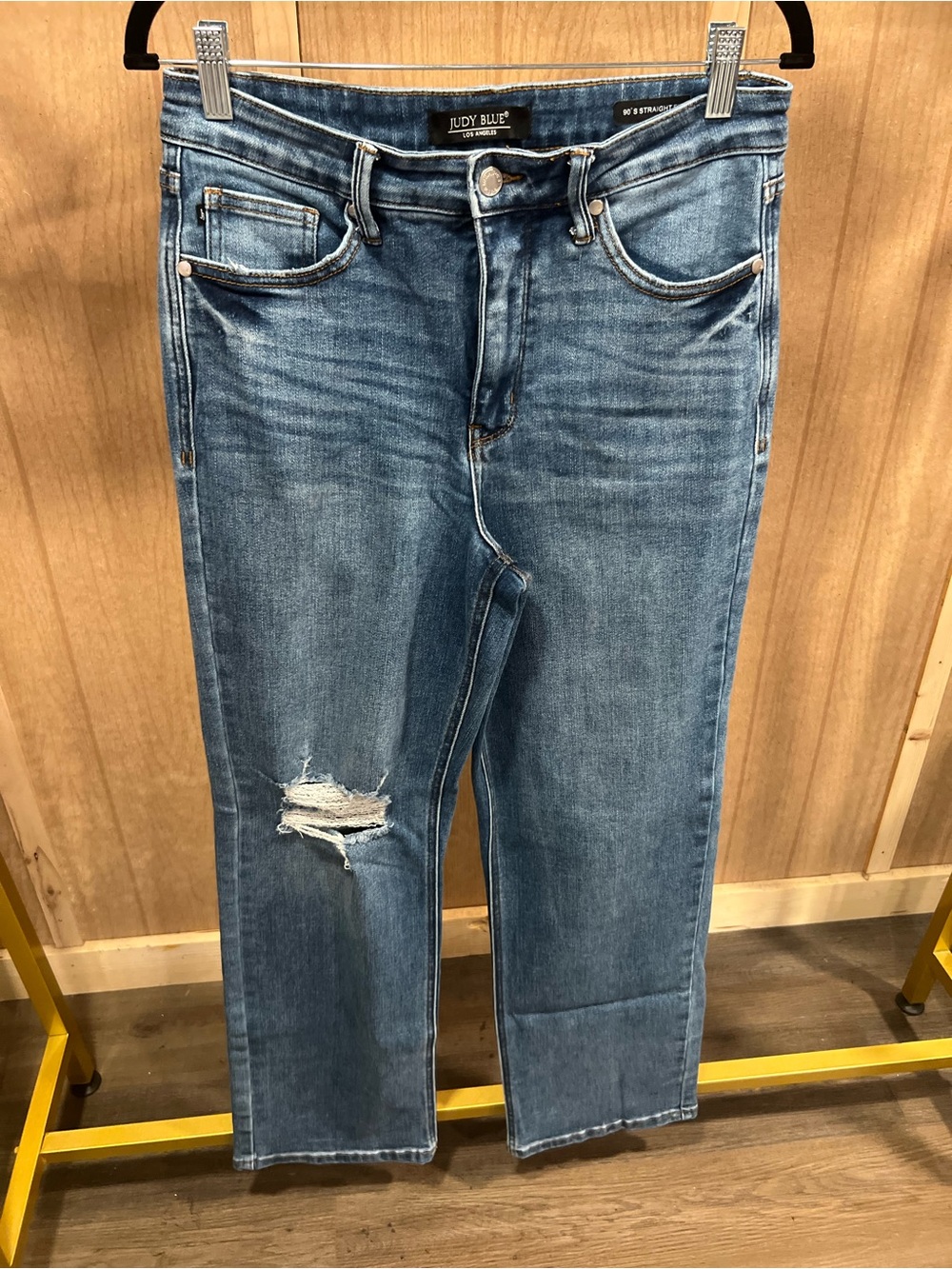 Judy Blue Straight Jeans with Knee Distress